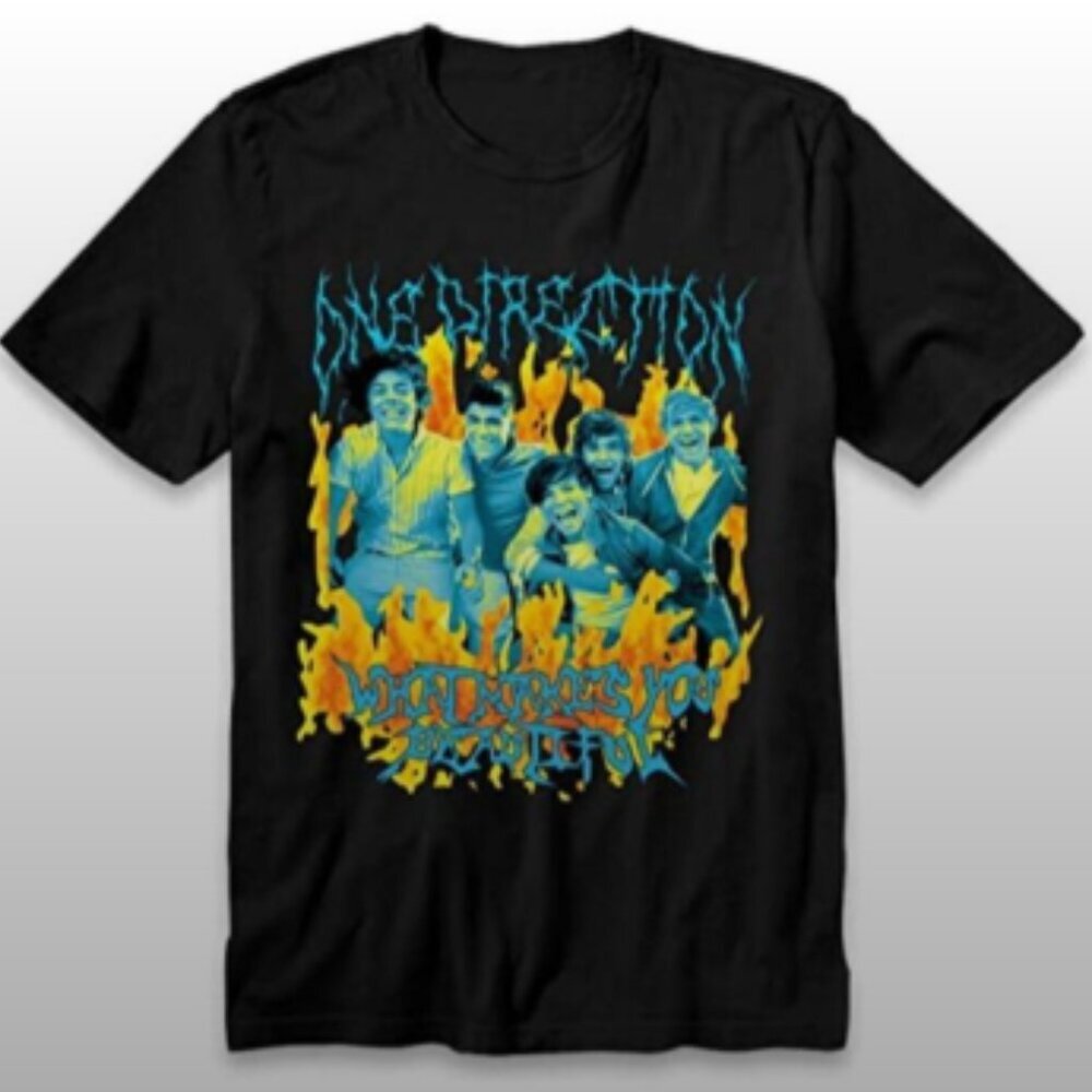 One Direction What Makes You Beautiful Graphic T-Shirt Boy Band Music Fan Gift